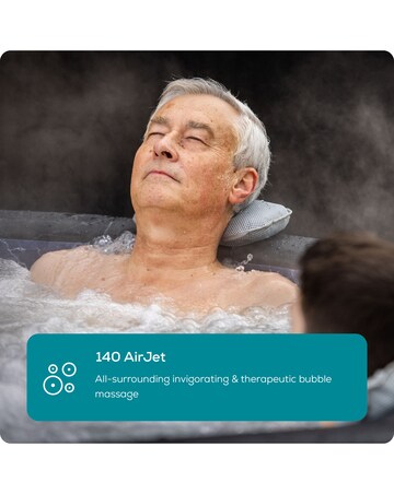Lay-Z-Spa Stockholm AirJet 6 Black Square Thermacore