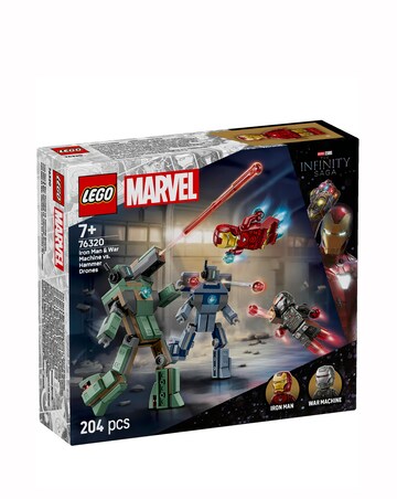 LEGO Marvel Iron Man & War Machine vs. Hammer Drones Buildable Super Hero 76320