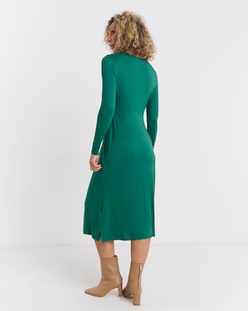 Twist Knot Jersey Midi Dress