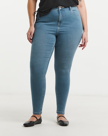 Mid Blue High Waist Super Soft Skinny Jeans