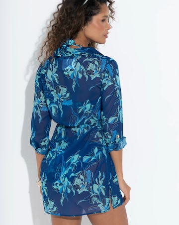 Pour Moi Chiffon Button Through Beach Shirt