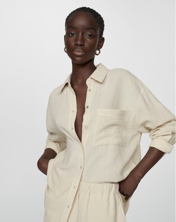 Mango Chest Pocket Cotton Shirt