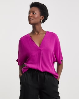 Textured Crinkle Tunic Top