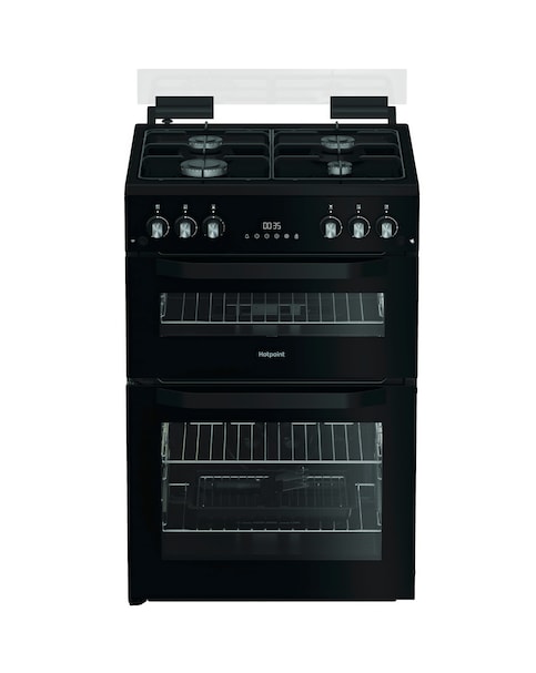 Hotpoint HTG6GDCB1 Twin Cooker - Black