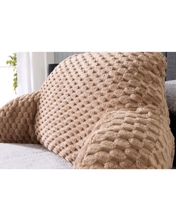 Chunky Waffle Faux Fur Cuddle Cushion