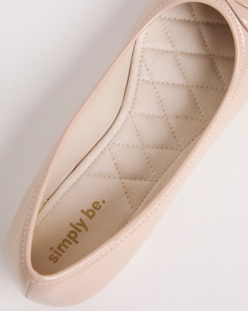 Eva Square Toe Ballerina Shoes Wide E Fit Simply Comfort