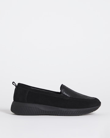 Heavenly Soles Fia Sporty Leather Loafer - Wide Fit (E)