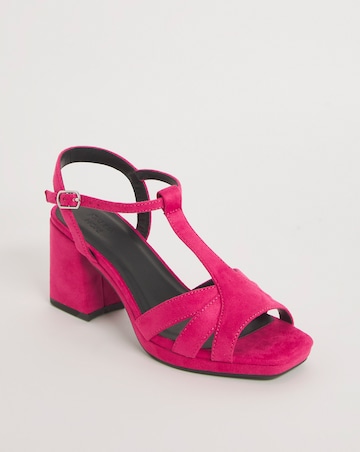 Donna T Bar Platform Sandal - Wide Fit (E)