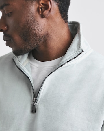Union Garment Dyed 1/4 Zip Sweat- Steel Blue