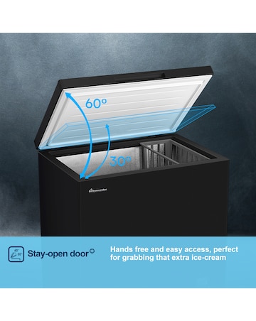 Fridgemaster MCF200EB 198L Freestanding Chest Freezer - Black - E Rated