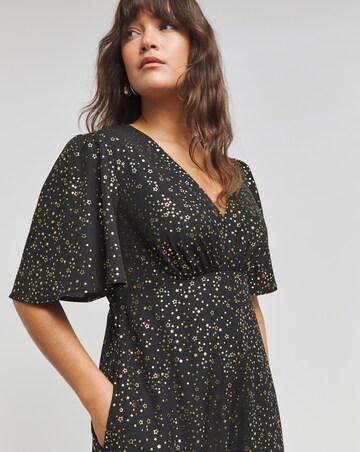 Twisted Wunder Grace Maxi Foil Printed Dress