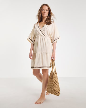 Beach to Beach Cotton Ric Rac Mini Beach Dress