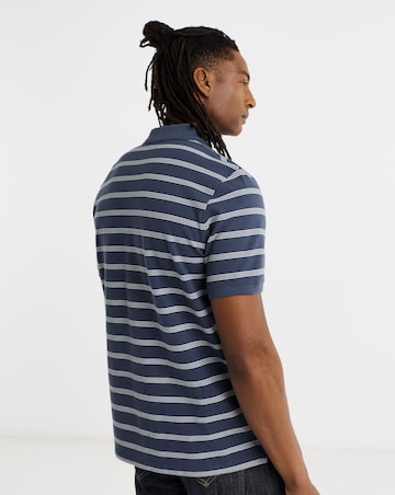 Striped Pique Short Sleeve Polo