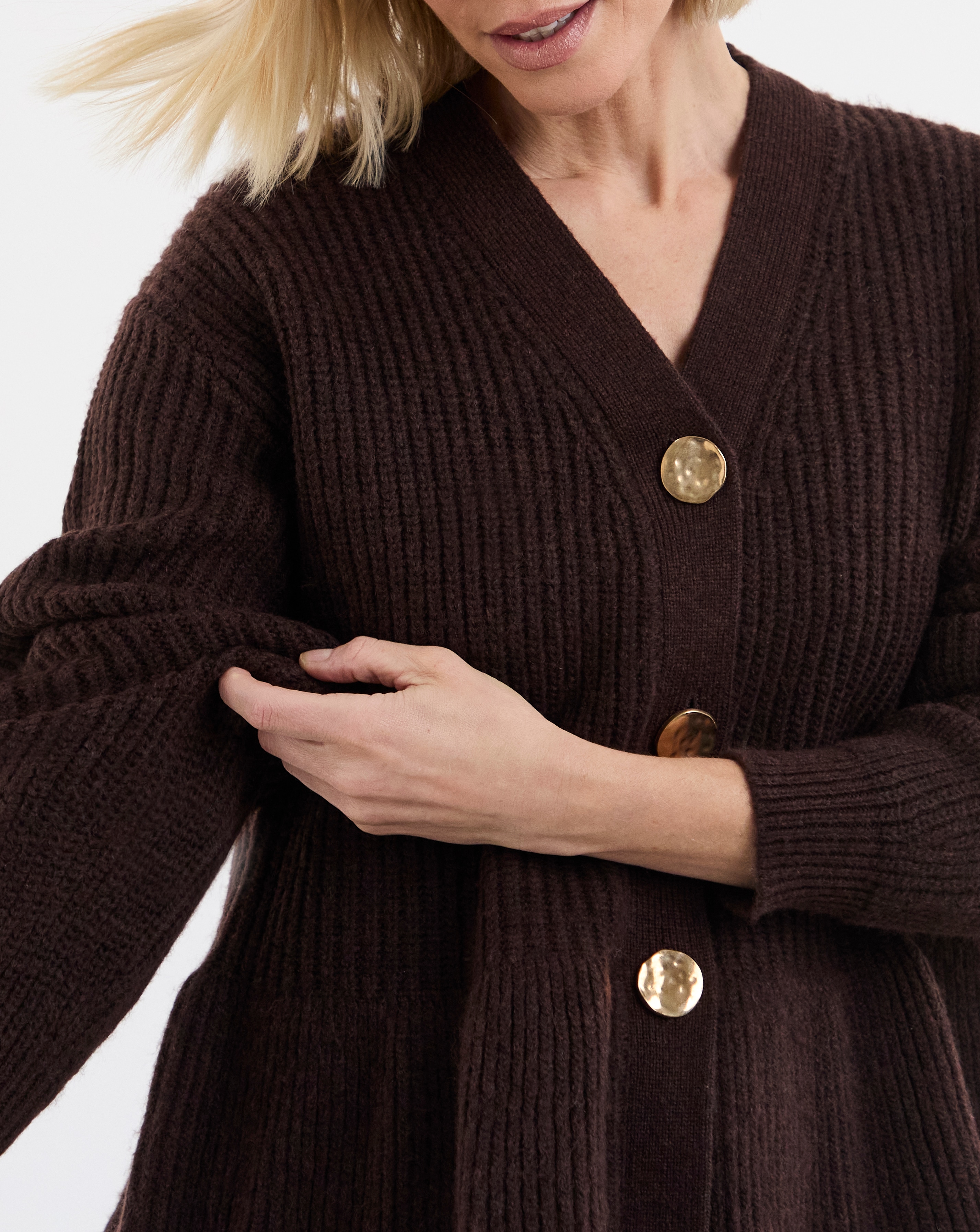 Peplum Knit Cardigan | Ambrose Wilson