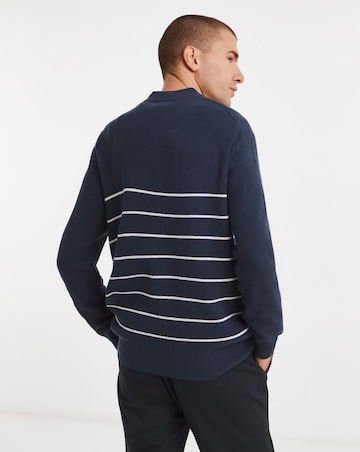 Stripe Slouch Knitted Polo