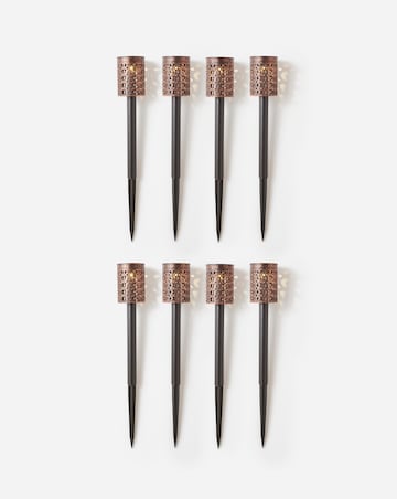 8 Moroccan Solar Stake Lights