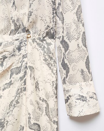 Mango Snake Print Midi Dress