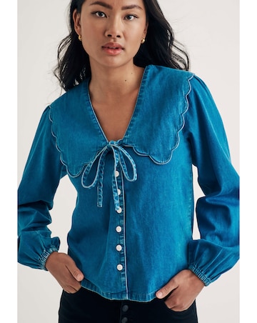 Nobody's Child Denim Birdie Blouse