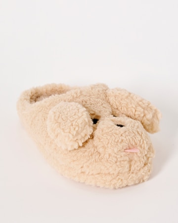Vinny Dog Novelty Mule Slippers Wide Fit
