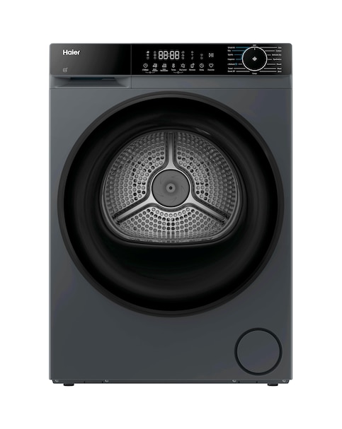 Haier X5 HD80-D357GU1-UK WiFi Connected 8kg Heat Pump Dryer Graphite + Install