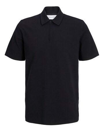 Jack & Jones Benja 1/4 Zip Polo - Black