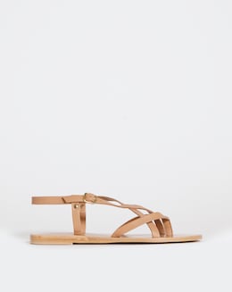 Leather Gladiator Style Sandal - Wide Fit (E)