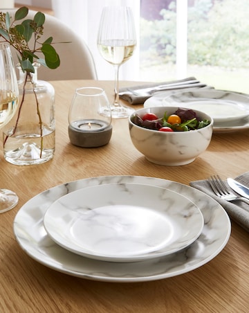 Marble 12 Piece Dinner Set