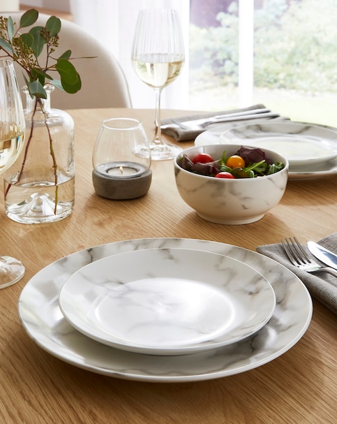 Marble 12 Piece Dinner Set
