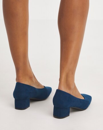 Orlia Flexi Sole Block Heel Court Shoes - Wide Fit (E)