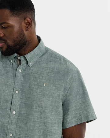 Jack & Jones Premium Summer Linen Blend Shield Shirt - Green