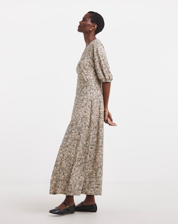 Bubble Sleeve Soft Touch Jersey Dress