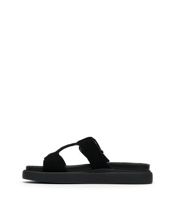 Clarks Black Suede Aristella West Sandals - Standard Fit (D)