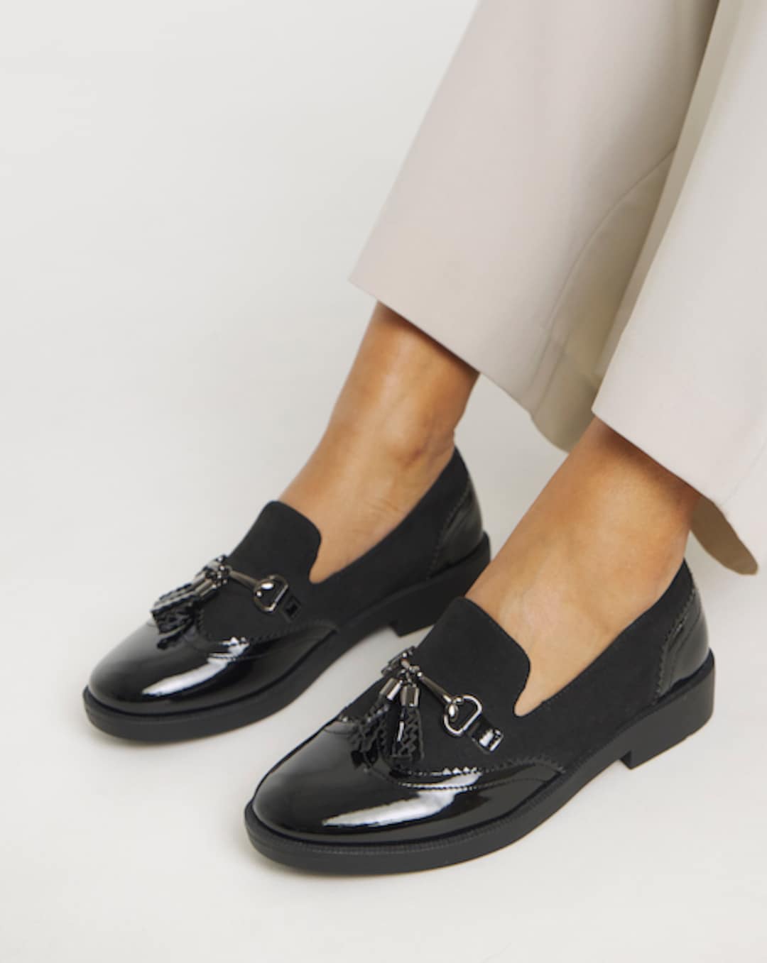 wide fitting dress shoes for ladies Vegan Women's Wide Fit Oxford Brogues | Will's Vegan Store Tan / US 8 main image 0