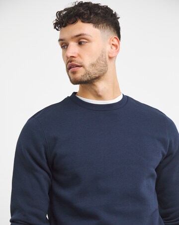 Navy Crew Neck Sweat Long
