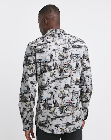 Joe Browns Biker Moose Christmas Shirt Long Length