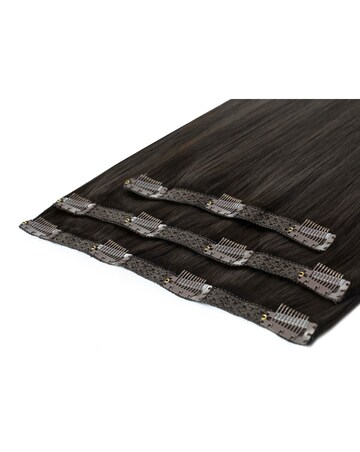 Beauty Works Deluxe Clip in 18inch Hair Extensions - Ebony