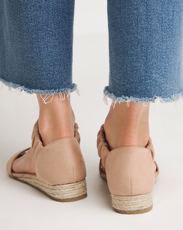 Candace Twin Strap Espadrille Sandals - Wide Fit (E)