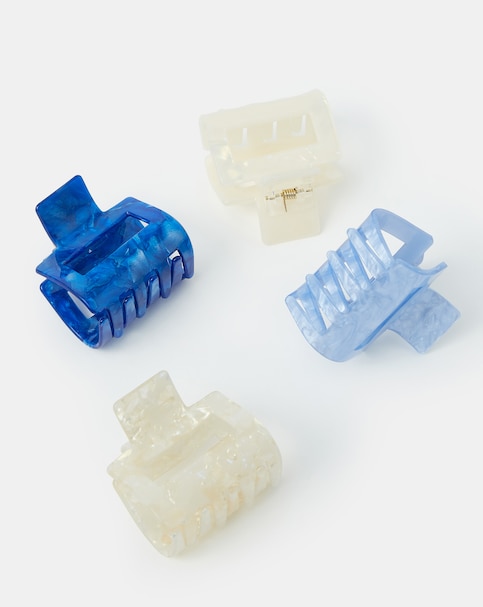 Accessorize 4-Pack Resin Square Claw Clips