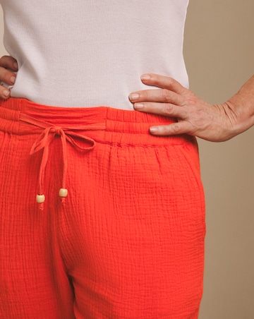 Julipa Cotton Cheesecloth Crop Trousers