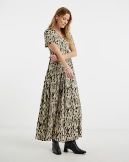 Asymmetric Seam Jersey Maxi Dress