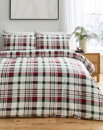 Isla Check Brushed Cotton Duvet Cover Set