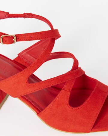 Dani Cross Over Strappy Block Heel Sandals - Wide Fit (E)