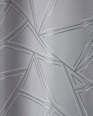 Metallic Yarn Geo Lined Eyelet Curtains