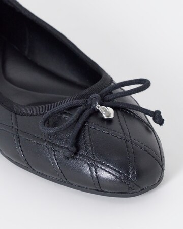 Santiago Quilted Ballerina Shoes - Wide Fit (E)