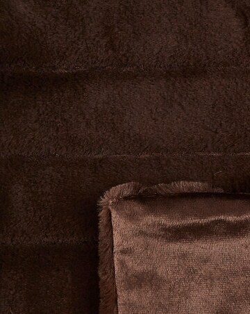 Large Ribbed Faux Fur Throw
