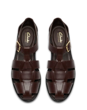 Clarks Dark Brown Hana Sun Leather Shoes - Standard Fit (D)