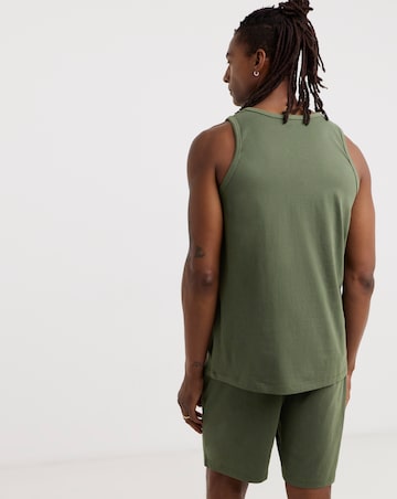 Vest And Short Pyjama Set- Khaki