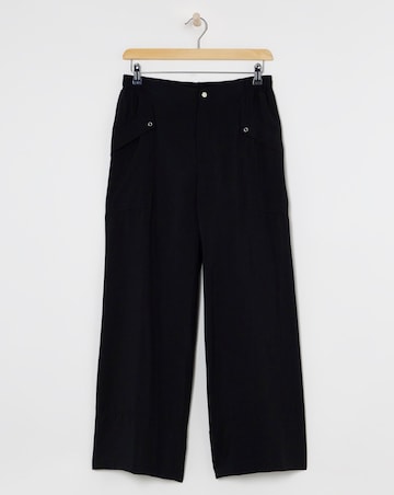 Black Wide Leg Tech Pant