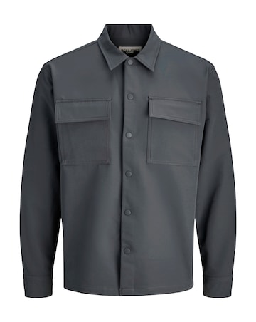 Jack & Jones Point Commute Travel Shirt - Grey