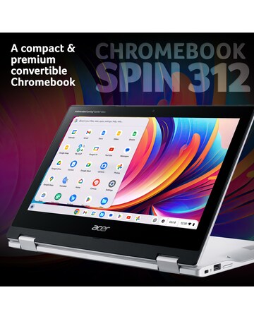 Acer Spin 312 2 in 1 Chromebook - 12in Intel N100 Touchscreen 4GB 128GB